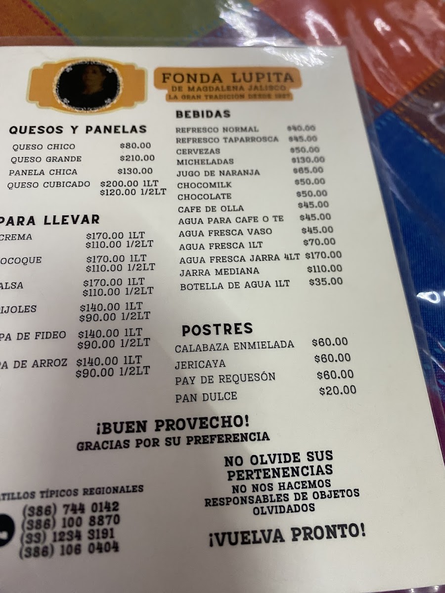 Fonda Lupita Menu - Image 4